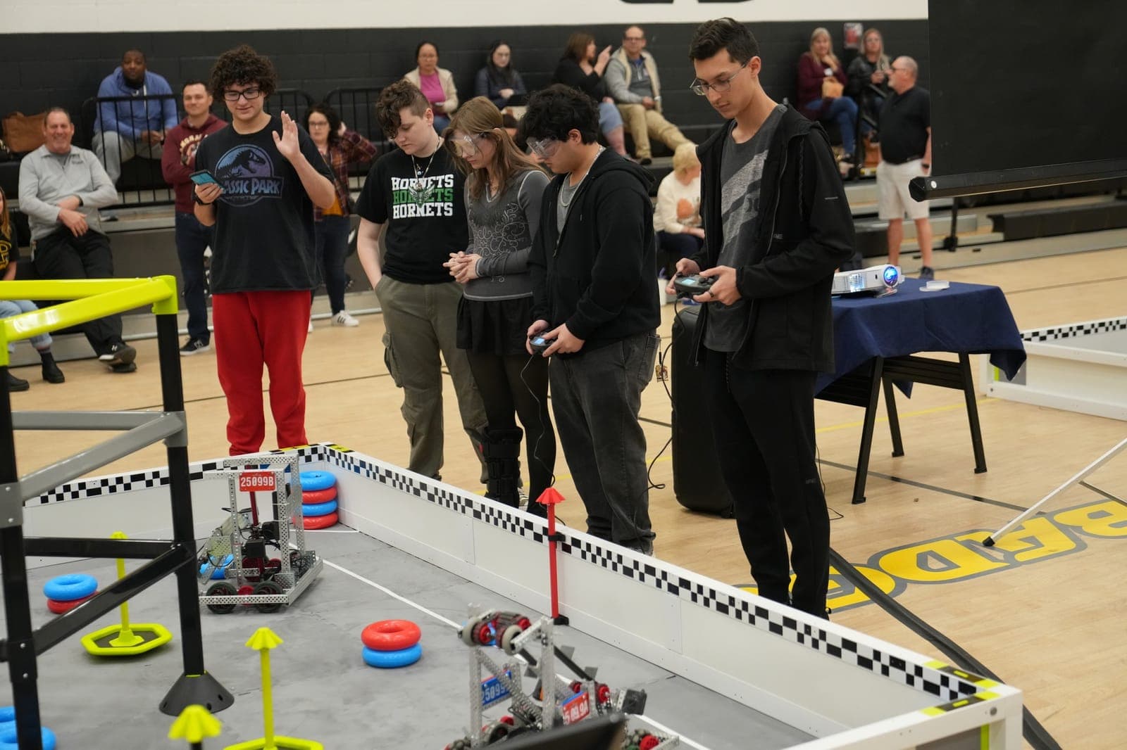 Highland Prep West robotics team driving at a VEX competition