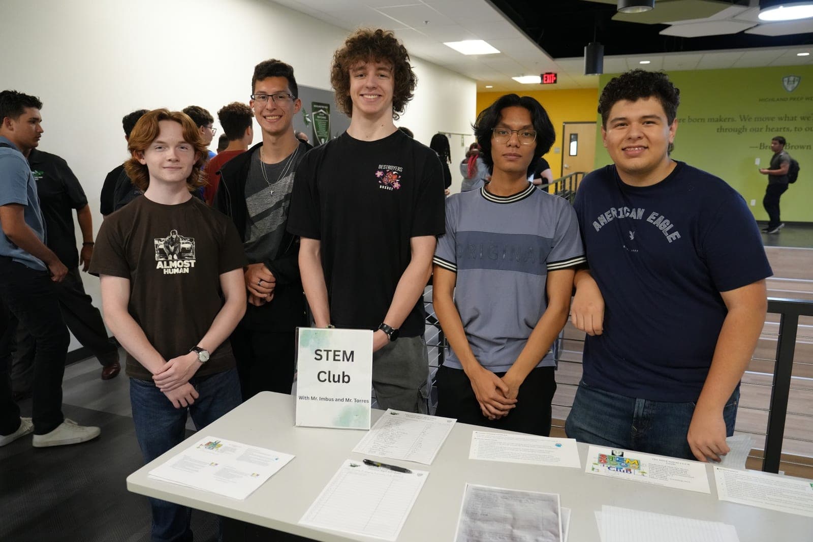 The Highland Prep West STEM Club table at the club fair